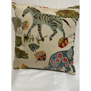 Nursery child’s room Safari‎ zoo animals Tapestry Pillow Throw adorable custom
